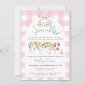 Invitation Une Petite Fleur sauvage Garçon Baby Sprinky (Devant)