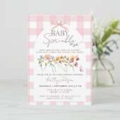 Invitation Une Petite Fleur sauvage Garçon Baby Sprinky (Debout devant)