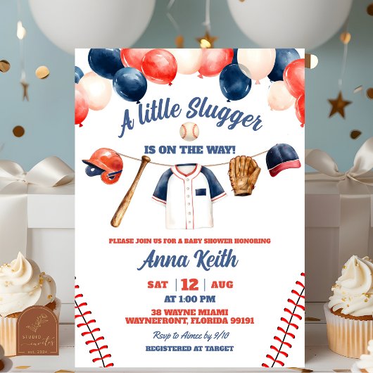 Invitation Une petite frappe arrive Baby Shower