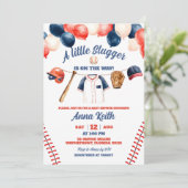 Invitation Une petite frappe arrive Baby Shower (Debout devant)