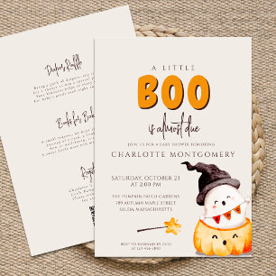 Invitation Une petite frayeur Halloween tout-en-un pour la ba