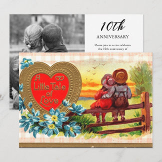 Invitation Une petite histoire d'amour Anniversaire de mariag