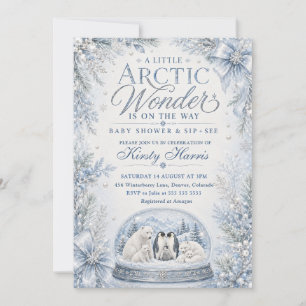 Invitation Une petite merveille arctique Baby Shower d'hiver