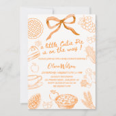 Invitation Une petite mignonne bébé arrive Fête de bébé (Devant)
