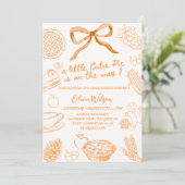Invitation Une petite mignonne bébé arrive Fête de bébé (Debout devant)