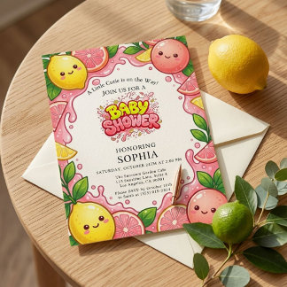 Invitation Une petite mignonne est en route Fête prénatale Ci