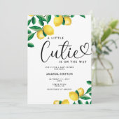 Invitation Une petite mignonne shower de bébé (Debout devant)