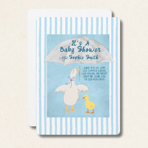 Invitation Une Petite Oie Est En Chemin C'Est Un Baby shower