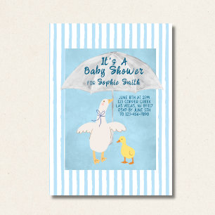 Invitation Une Petite Oie Est Sur Le Chemin Du Baby shower St