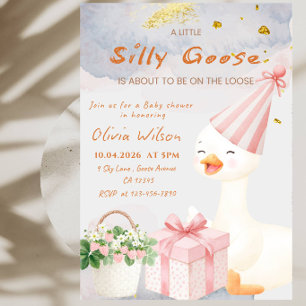 Invitation Une petite oie idiote est sur le point de se décha