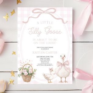 Invitation Une petite oie sotte Arc-en-ciel floral Baby Showe