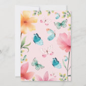 Invitation Une petite Parties scintillant papillon Baby showe (Dos)