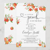 Invitation Une Petite Pêche Se Trouve Sur Le Chemin Du Baby s (Devant / Derrière)