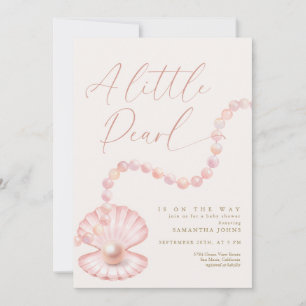 Invitation Une petite perle est en route Baby Shower
