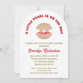 Invitation Une Petite Perle Se Trouve Sur Le Chemin Du Baby s (Devant)