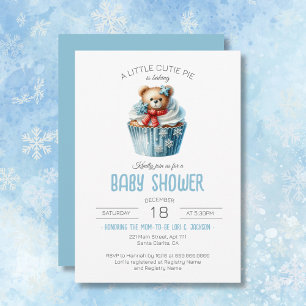 Invitation Une Petite Pie Cutie Est De Cuire Baby shower Garç