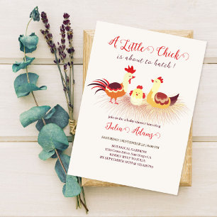 Invitation Une petite poussin est sur le point d'éclore Showe
