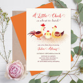 Invitation Une petite poussin est sur le point d'éclore Showe
