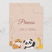 Invitation Une petite princesse arrive (Devant / Derrière)