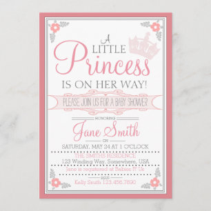 Invitation Une Petite Princesse Est En Chemin