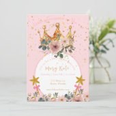 Invitation Une petite princesse est sur le chemin de la Couro (Debout devant)