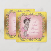 Invitation Une petite princesse est sur son Baby shower de ch (Devant / Derrière)
