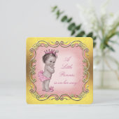 Invitation Une petite princesse est sur son Baby shower de ch (Debout devant)