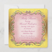 Invitation Une petite princesse est sur son chemin Baby showe (Dos)