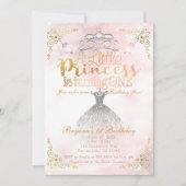 Invitation Une petite princesse fait une fête d'anniversaire (Devant)
