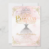 Invitation Une petite princesse fête ses TROIS ans 3e anniver (Devant)