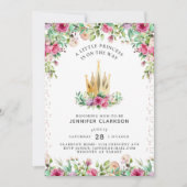 Invitation Une petite princesse Floral (Devant)