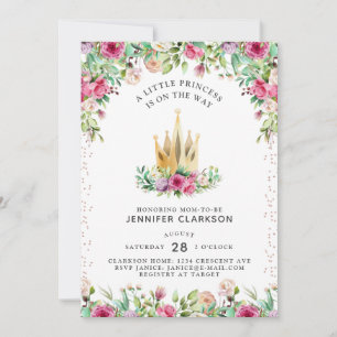 Invitation Une petite princesse Floral