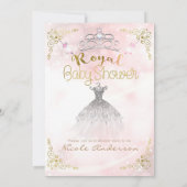 Invitation Une petite princesse rose étincelle Baby Girl Douc (Dos)