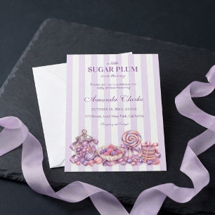 Invitation Une petite prune de sucre est en route Baby Shower
