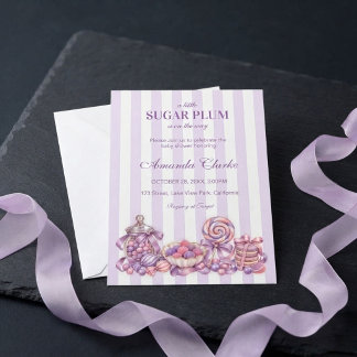 Invitation Une petite prune de sucre est en route Baby Shower