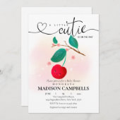 Invitation Une petite ruse est sur le chemin Cherry Invitatio (Devant / Derrière)