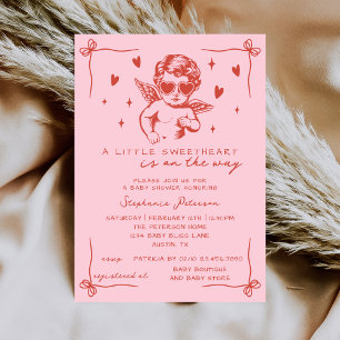 Invitation Une petite Saint-Valentin chérie Baby Shower Cupid