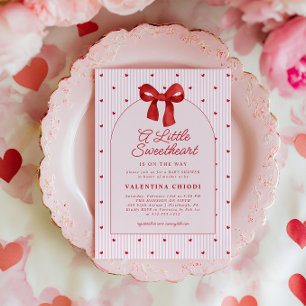 Invitation Une petite Saint-Valentin chérie Fête prénatale Co