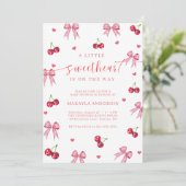 Invitation Une petite Saint-Valentin pour un bébé Shower (Debout devant)