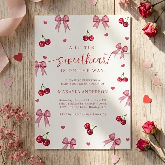 Invitation Une petite Saint-Valentin pour un bébé Shower