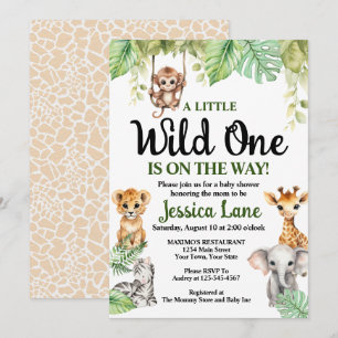Invitation Une petite sauvageonne Baby Shower