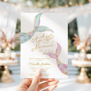 Invitation Une petite sirène est en route Baby Shower