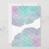 Invitation Une petite sirène est sur son Baby shower Way (Dos)