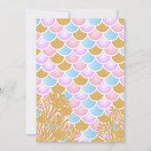 Invitation Une petite sirène fête son anniversaire (Dos)