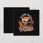 Invitation Une Petite Sorcière du Café (Devant / Derrière)