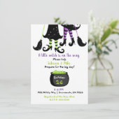 Invitation Une petite sorcière sur le chemin Baby shower d'Ha (Debout devant)