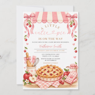 Invitation Une petite tarte mignonne est en route Baby Shower