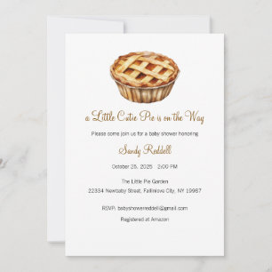 Invitation Une petite tarte mignonne est en route Invitation,