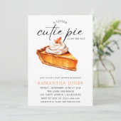 Invitation Une petite tarte mignonne Fête de bébé automnale   (Debout devant)