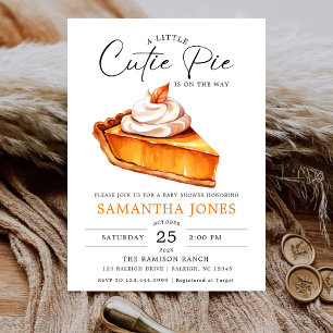 Invitation Une petite tarte mignonne Fête prénatale automnale